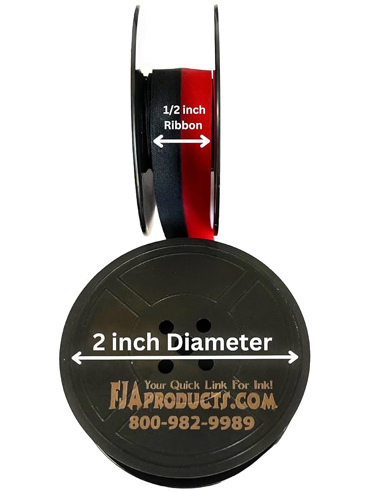 Amazon | Royal ポータブル 手動タイプライターリボン 赤と黒の